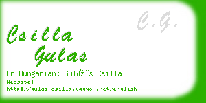 csilla gulas business card
